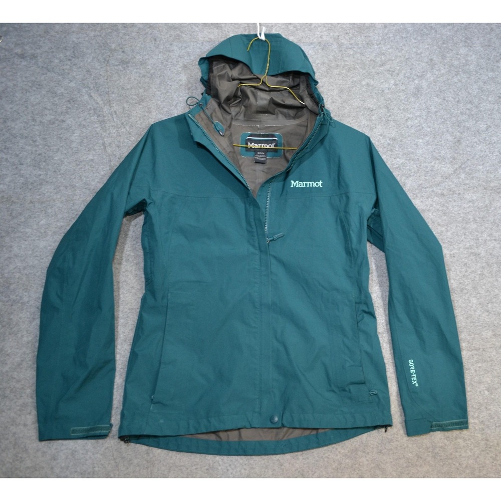 Marmot Jacket Womens S Green GORE-TEX Hooded Waterproof Ski Hiking Outdoor Shell